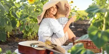 Пикник среди подсолнухов и лаванды